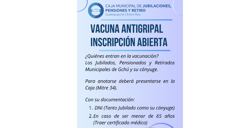 Inscripción Vacuna Antigripal